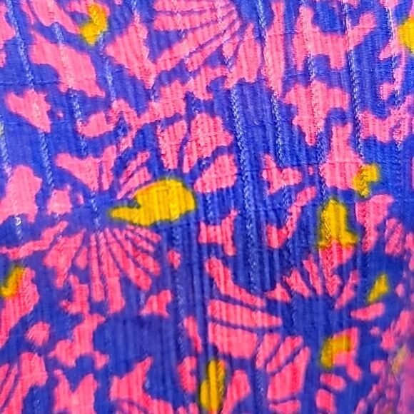 Tanya Taylor Fuchsia Floral Printed 100٪ Silk Hidden Button Front Blouse | 10 - Picture 12 of 12